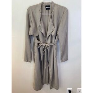 Monrow Soft Tencel Duster Jacket trench medium olive green